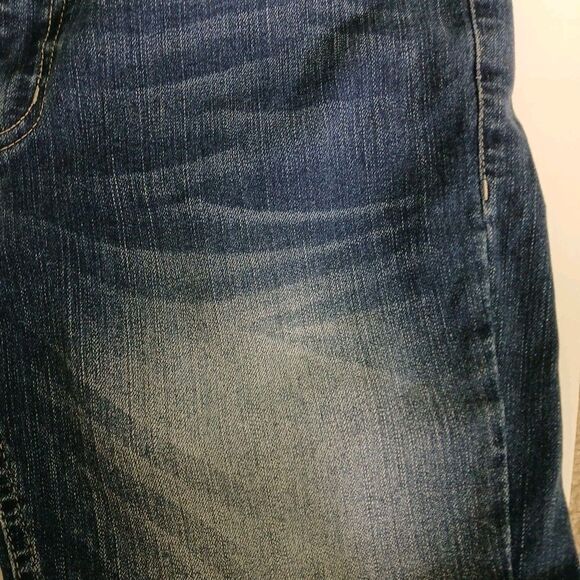 GS115 Men's Streetwear Urban Blue Jean Size 36 Distressed Medium Wash Zip Button - Picture 16 of 16